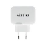 AISENS - CARGADOR USB 17W 5V/3.4A, 2xUSB CON CONTROL AI, BLANCO