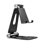 AISENS - SOPORTE DE SOBREMESA TAMAÑO XL AJUSTABLE (2 PIVOTES) PARA MOVIL / TABLET, NEGRO