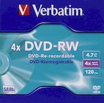VERBATIM DVD-RW 4.7Gb 4x (Pack 5 unidades)