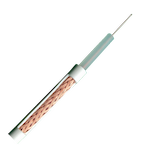 Cable coaxial RG59 - Video - Rollo de 100 metros - Cubierta color blanco - diametro exterior 6,0 mm 