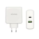 AISENS - CARGADOR 48W 1xUSB-C PD3.0 30W 1xUSB-A QC3.0 18W BLANCO