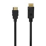 AISENS - CABLE CONVERSOR DISPLAYPORT A HDMI, DP/M-HDMI/M, NEGRO, 0.5M