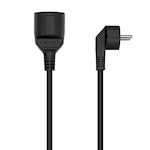 AISENS - CABLE ALARGADOR DE ALIMENTACION SCHUKO, CEE7/M-CEE7/H, NEGRO, 5.0M