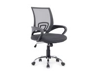 EQUIP SILLA DE OFICINA DE MALLA COLOR GRIS OSCURO DISEÑO ERGONOMICO