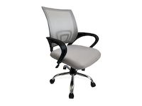 EQUIP SILLA DE OFICINA DE MALLA COLOR GRIS CLARO DISEÑO ERGONOMICO