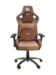 Talius silla Raptor gaming negra/marron tela transpirable, 4D, Frog, base metal, ruedas nylon