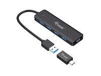 EQUIP HUB USB  LIFE A 4 PUERTOS USB 3.2 INCLUYE ADAPTADOR USB-C