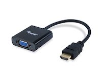 EQUIP ADAPTADOR HDMI MACHO A VGA HEMBRA CON AUDIO JACK 3.5"