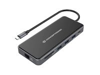 CONCEPTRONIC ADAPTADOR USB-C 12IN1 HDMIx2 VGA USB-C DATOS USB-A AUDIO LAN GIGABIT LECTOR DE TARJETAS DONN15G