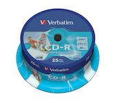 VERBATIM CD-R 700Mb 52X Printable(Tarrina 25 Ud)
