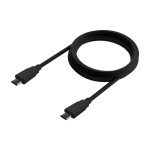 AISENS - CABLE USB 3.2 GEN2X2 20GBPS 8K@30HZ 5A 100W E-MARKER, TIPO USB-C/M-USB-C/M, NEGRO, 1.5M