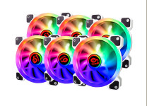 TALIUS IRIS SPECTRUM ARGB/CRONOS -KIT DE 6 VENTILADORES 120 MM  COLOR BLANCO