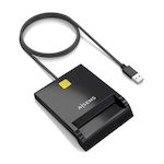 AISENS - LECTOR DE TARJETA INTELIGENTE DNI, NEGRO