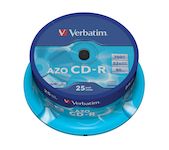 VERBATIM CD-R 700Mb 52X CrystalAzo (Tarrina 25)