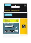 DYMO RHINO Cinta ID1-12 Negro/amarillo nylon