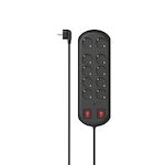 HAMA Regleta 10 Tomas C/Proteccion 2 Interruptores 2m Negra