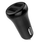 TNB WAY - Cargador de encendedor de cigarrillos dual USB de 2.4 A - Negro