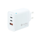COOLBOX CARGADOR GAN 65W USB-C/USB-C/USB-A PARED
