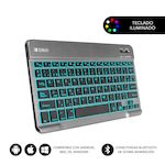 SUBBLIM Teclado Smart Backlit BT Keyboard Grey