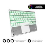 SUBBLIM Teclado Smart Backlit BT Keyboard Touchpad Silver
