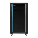 PHASAK Armario Rack 19" Phasak Pro 18U  600x600 Montado (Incluye: 2 bandejas de 19? + Regleta electrica 19? + Juego de ruedas +  Ventilacion)