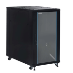 PHASAK Armario Rack 19" Phasak Pro 22U  600x1000 Montado (Incluye: 2 bandejas de 19? + Regleta electrica 19? + Juego de ruedas +  Ventilacion)