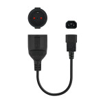 NANOCABLE CABLE ADAPTADOR C14/M a CEE7/H, 16A, 50 CM