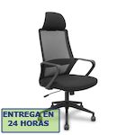PIQUERAS Y CRESPO FOROL Silla Pro534 negra respaldo malla negro asiento tela negro base piramidal negra ruedas nailon
