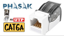 PASHAK Conector KeyStone UTP Cat. 6a toolless 90º blanco