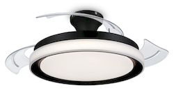 PHILIPS Ventilador Bliss Negro 35+28 W con luz LED