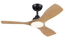 PHILIPS Ventilador Olas Negro/Madera 28 W (ventilador) +24 W (luz)