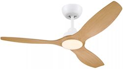 PHILIPS Ventilador Olas Blanco/Madera 32 W (ventilador) +24 W (luz)