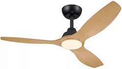 PHILIPS Ventilador Olas Negro/Madera 32 W (ventilador) +24 W (luz)