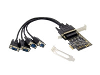 CONCEPTRONIC Tarjeta PCIe serie DB9 RS232 de 4 puertos