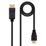 NANOCABLE CABLE CONVERSOR DP A HDMI, DP/M-HDMI/M NEGRO 5.0 M