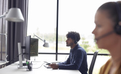 POLY EncorePro 320 with Quick Disconnect Binaural Headset TAA