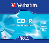 VERBATIM CD-R 700Mb 52X Slim (Pack 10 unidades)